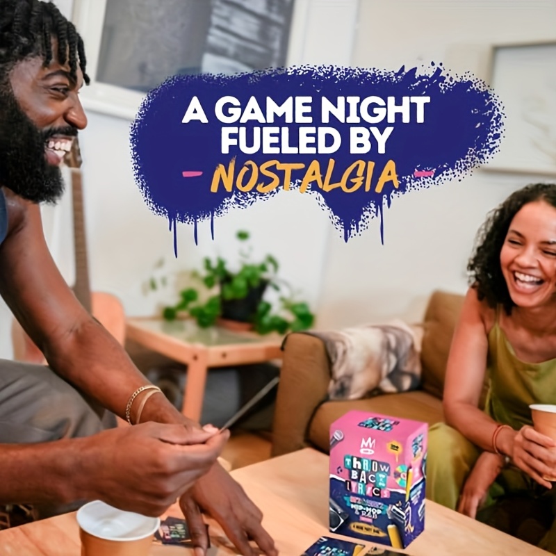 Throwback Lyrics - '90s and '00s Hip Hop & R&B Music Party Game | Rap R&B Games with 250 Novelty Cards - Perfect for Game Nights, Date Night, Adult and Family Fun