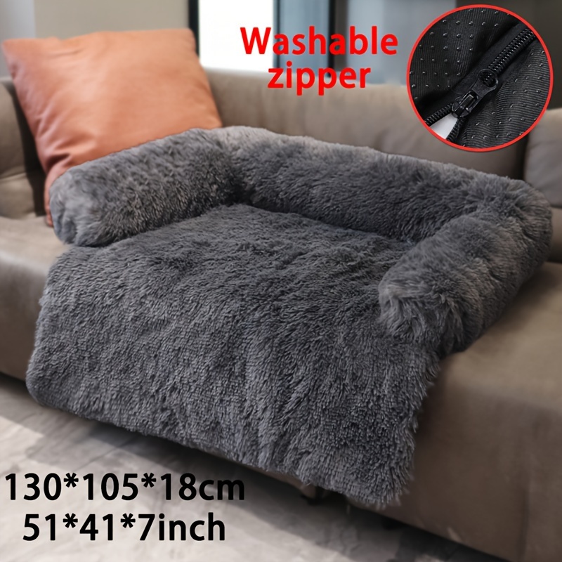 Image of Soft And Cozy Plush Dog Bed For Small, Medium, Large Dogs - Dual-use Pet Nest With Removable Washable Cover, High Elastic Pp Filled Lounger And Non-slip Bottom