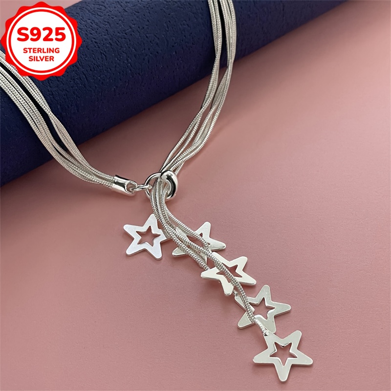 Hypoallergenic Star Necklace Gift for Women Anti Tarnish Box