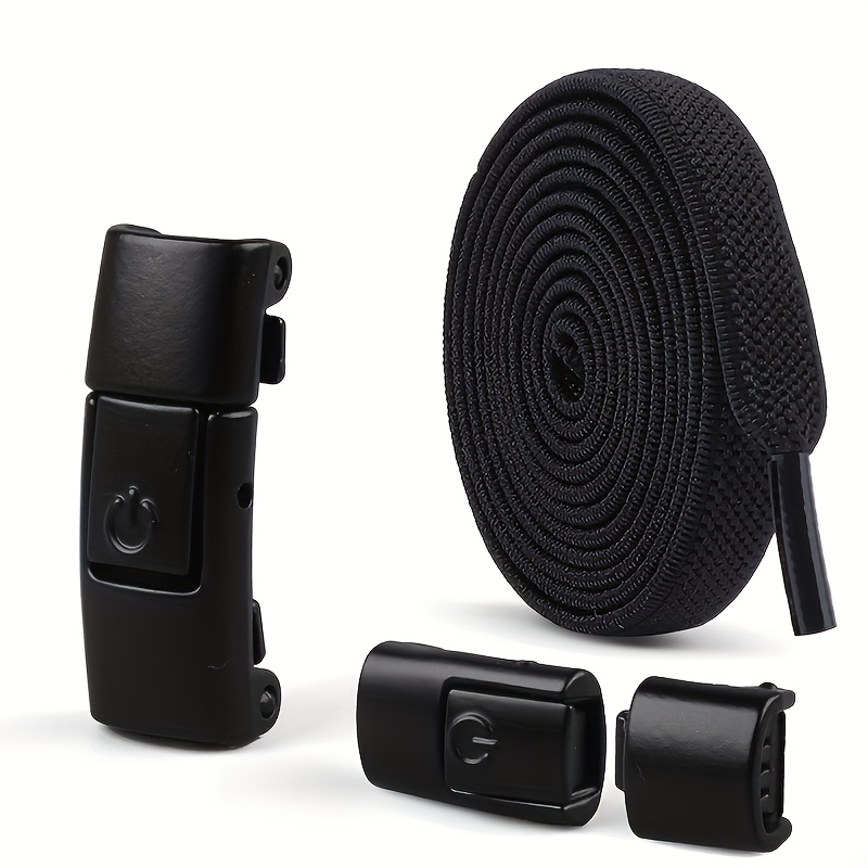 TEMU A Pair Of No-tie Shoelace Set, Includes 2 Elastic Shoelaces And 2 Shoelace Buckles, Suitable For Sneakers, Canvas Shoes, And Sneakers