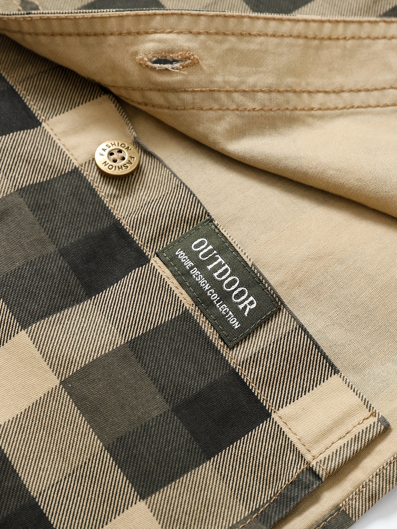 Chemise à Carreaux Homme Manches Longues — Style Workwear Nouvelle chemise à carreaux à manches longues pour homme, printemps/automne, pour tenue décontractée quotidienne, chemise de travail avec grandes poches