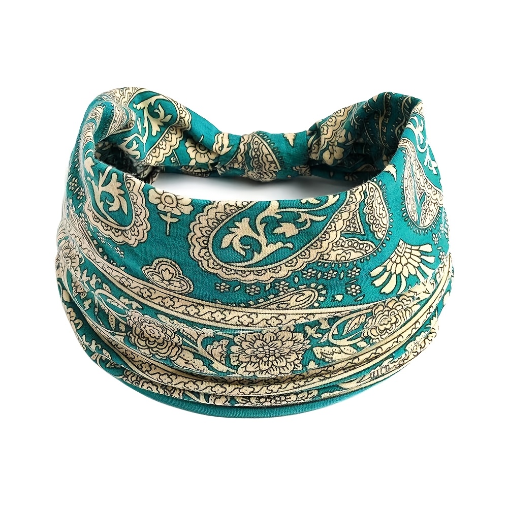 TEMU Pañuelo grande elástico de moda, estilo retro, y