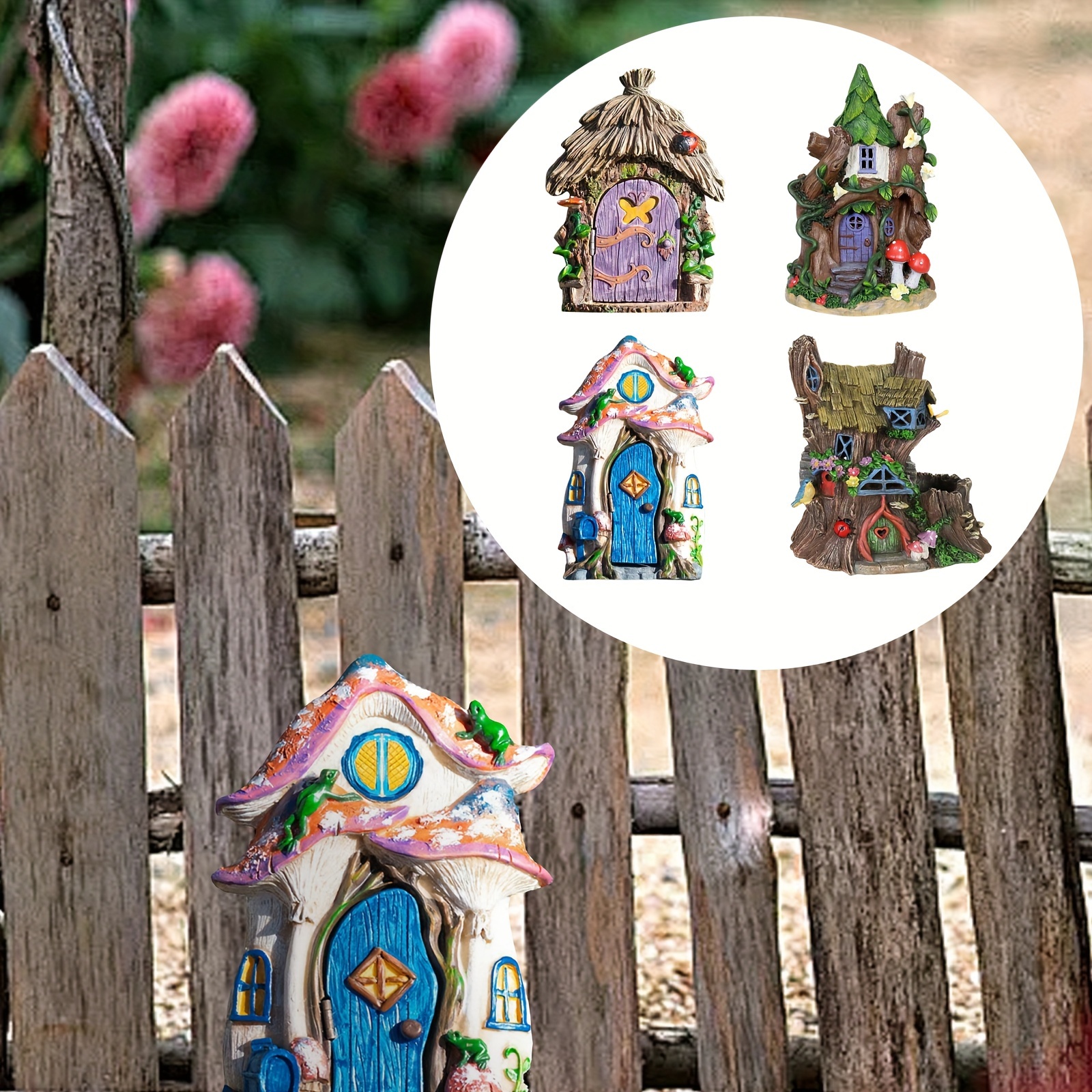 

1pc, Fairy Cottage Pendants Courtyard Garden Ornaments, Acrylic Indoor Christmas Tree Festive Party Decoration Pendants