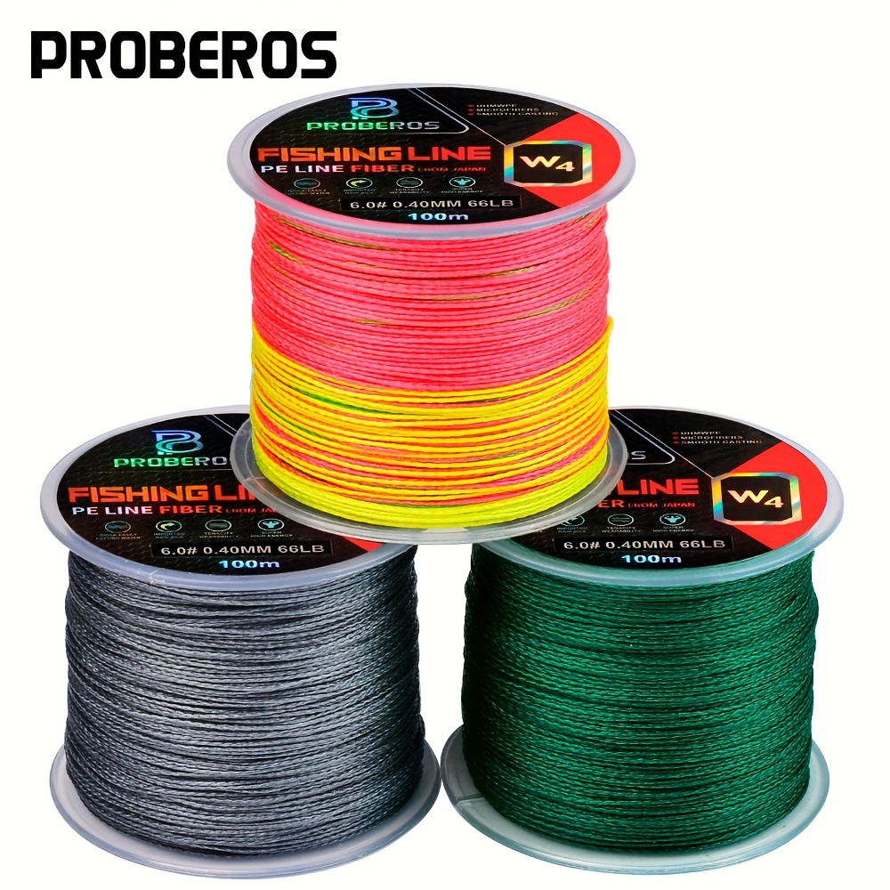 

Colorful 4 Braids Fishing Line - 109yds Smooth Pe Line For Bass Pike Fishing (18lb-66lb)