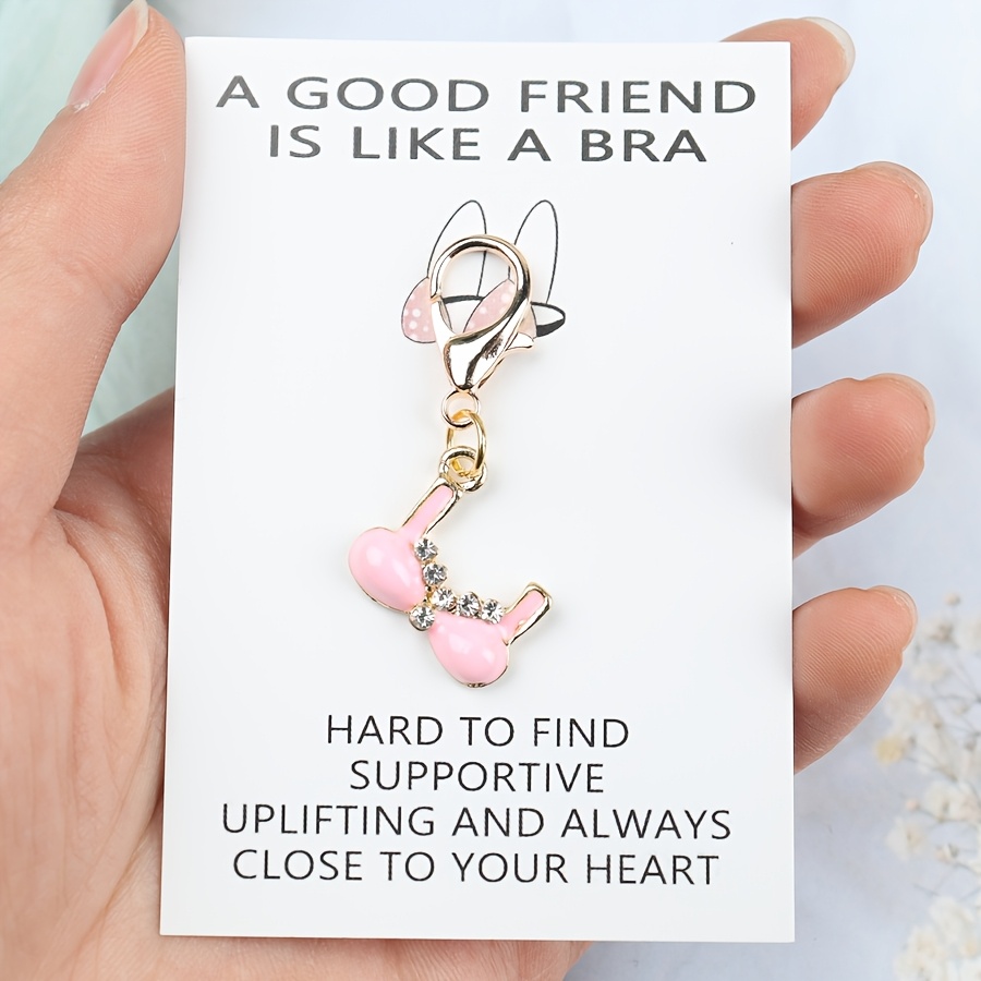 1pc Funny Underwear Charm Keychain Suitable For Women - Humorous Lingerie Accessory With Clip, Admirer Gift For Best Friend Birthday, Funny For Favor Or Everyday Use
