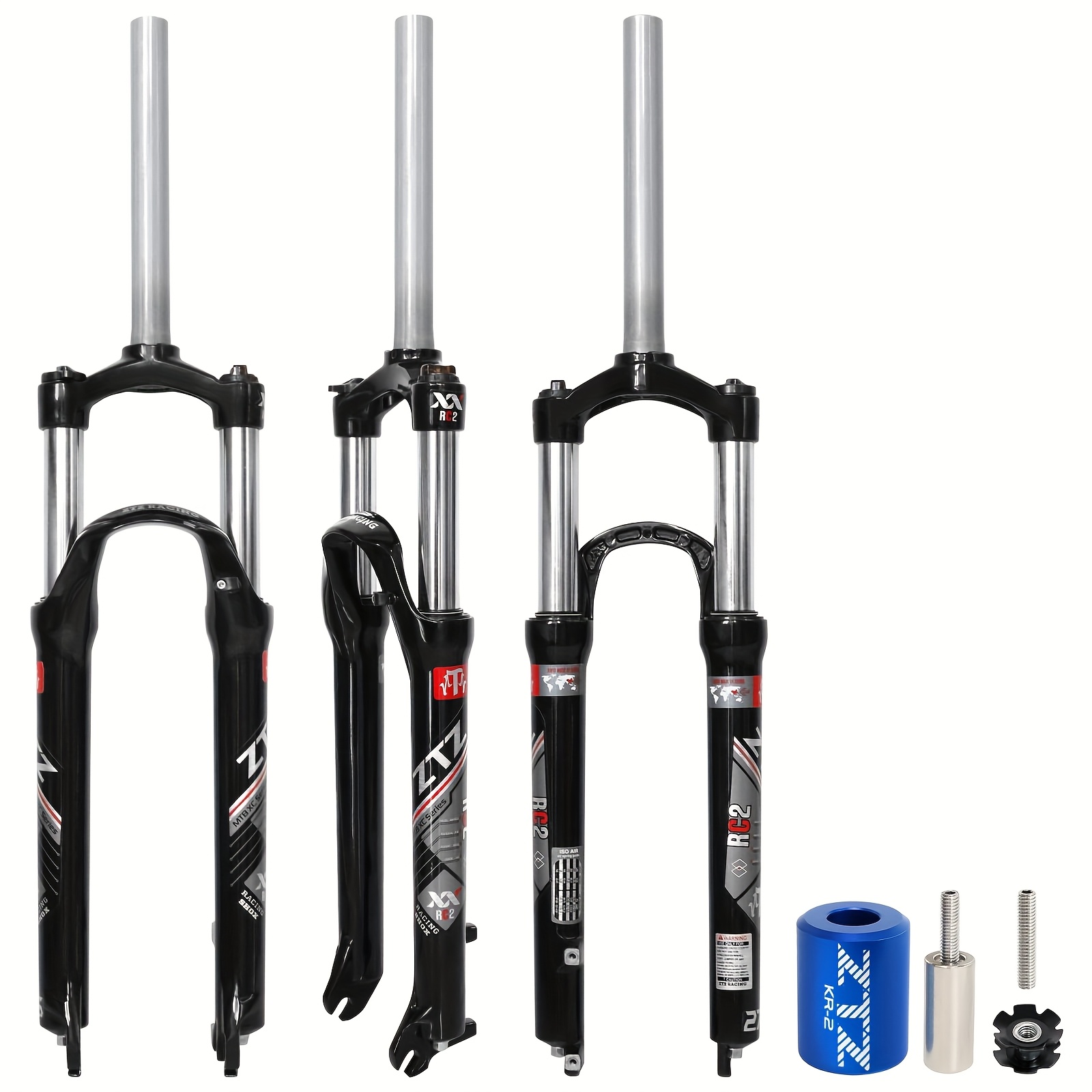 Image of 26/27.5/29 Inch Mtb Suspension Fork, Travel 100mm, 28.6mm Straight Tube Qr 9mm, 100mm , Crown Lockout Aluminum Alloy Shock Absorber Xc Mountain Bike Front Fork