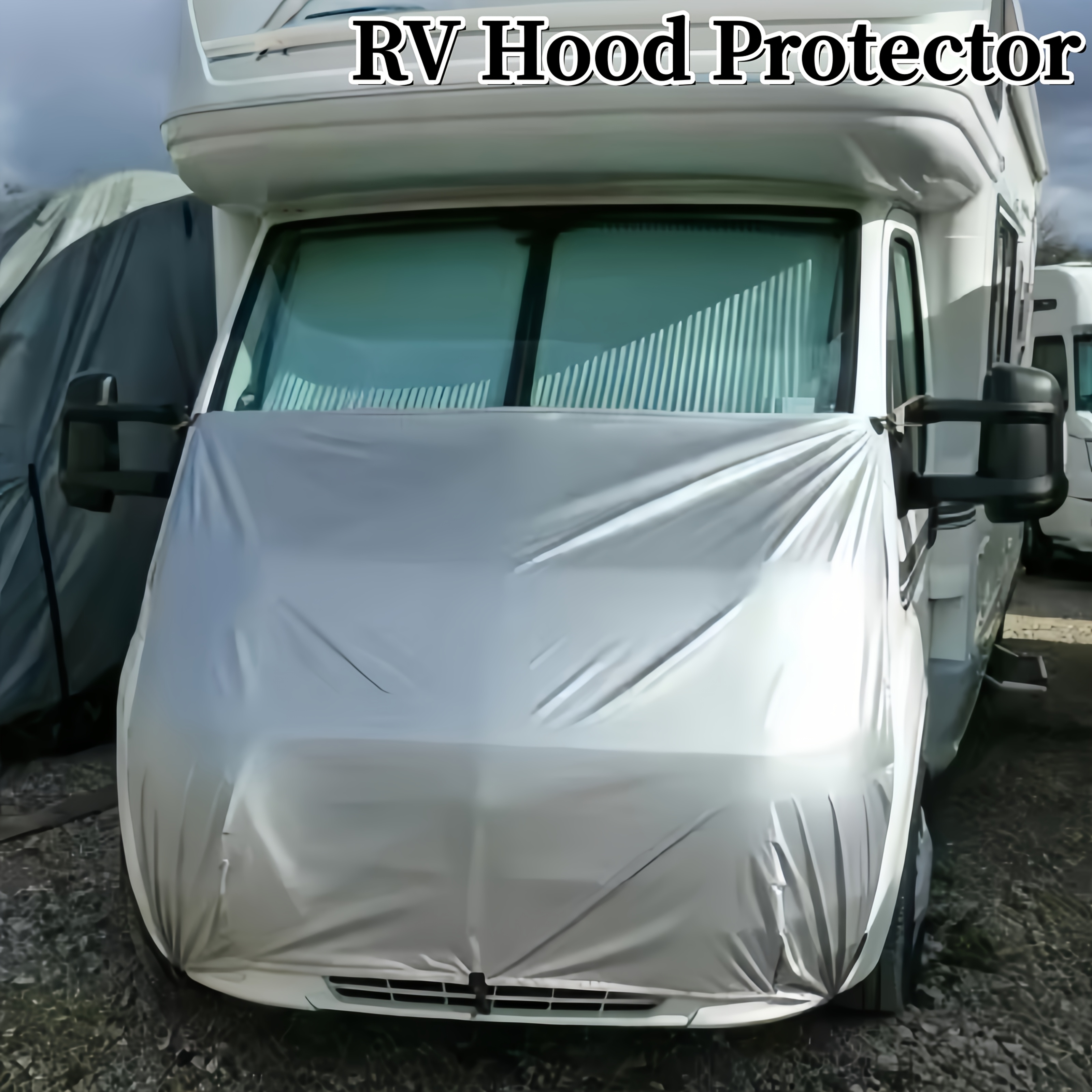 Image of Motorhome Bonnet Cover Bra Leaf Protector For For Relay Mercedes Sprinter For Ford Transit