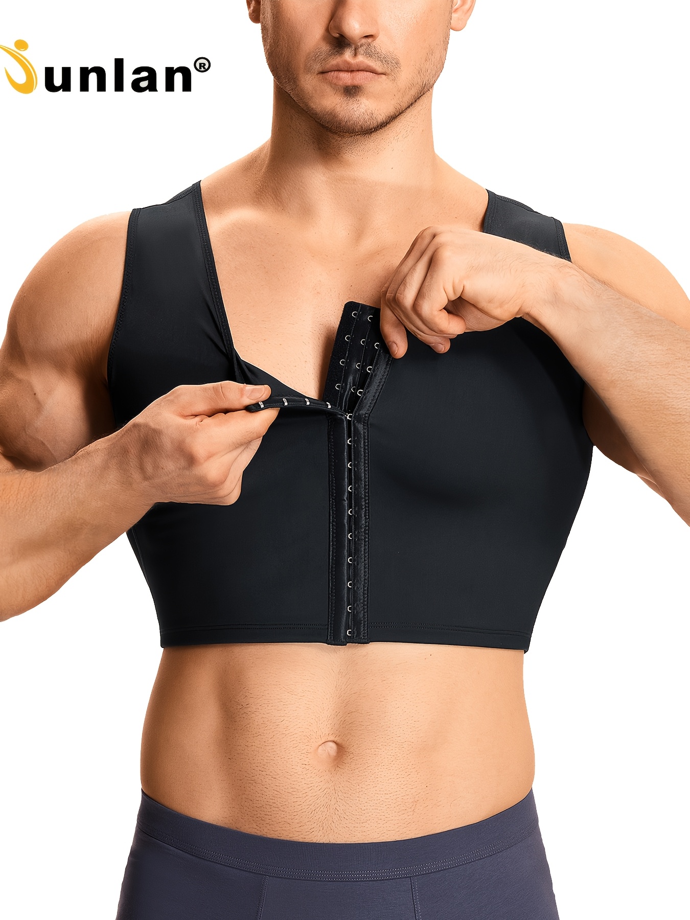 Men Slimming Body Shaper Gynecomastia T-shirt Posture Corrector Vest