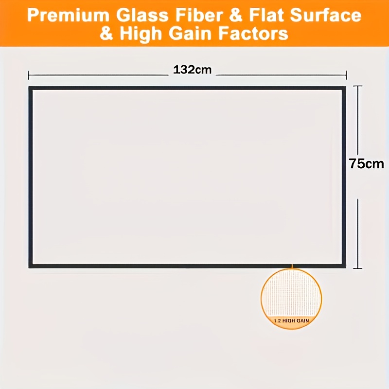 16:9 HD Foldable Projection Screen with Anti-Wrinkle Design