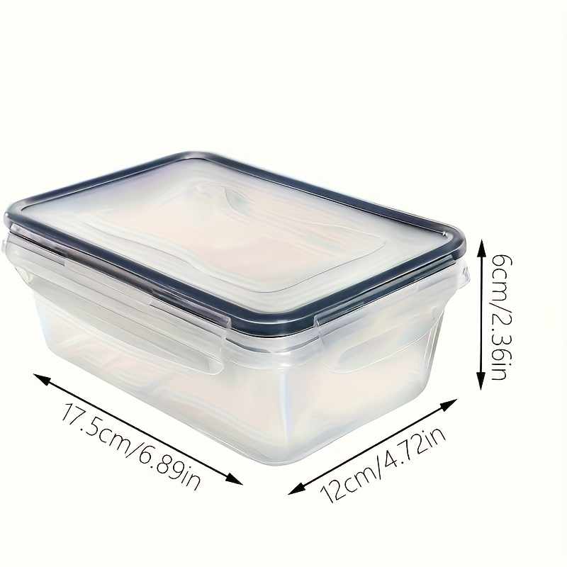 Baxcrs 3pcs Plastic Food Storage Containers Set, Leakproof& Airtight Locking Lids Rectangular, Lunch Box, Microwave Dishwasher Freezer Safe