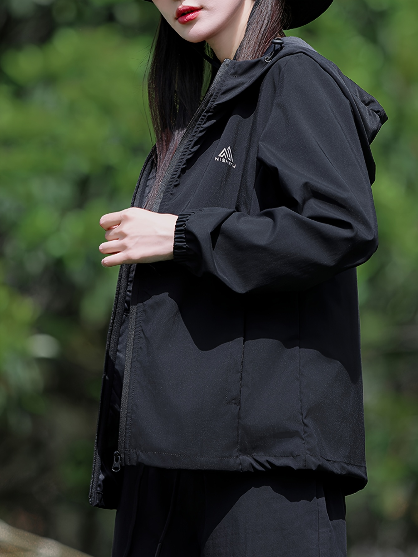 giacca cappuccio a maniche lunghe esterno rosa chiaro donna Temu