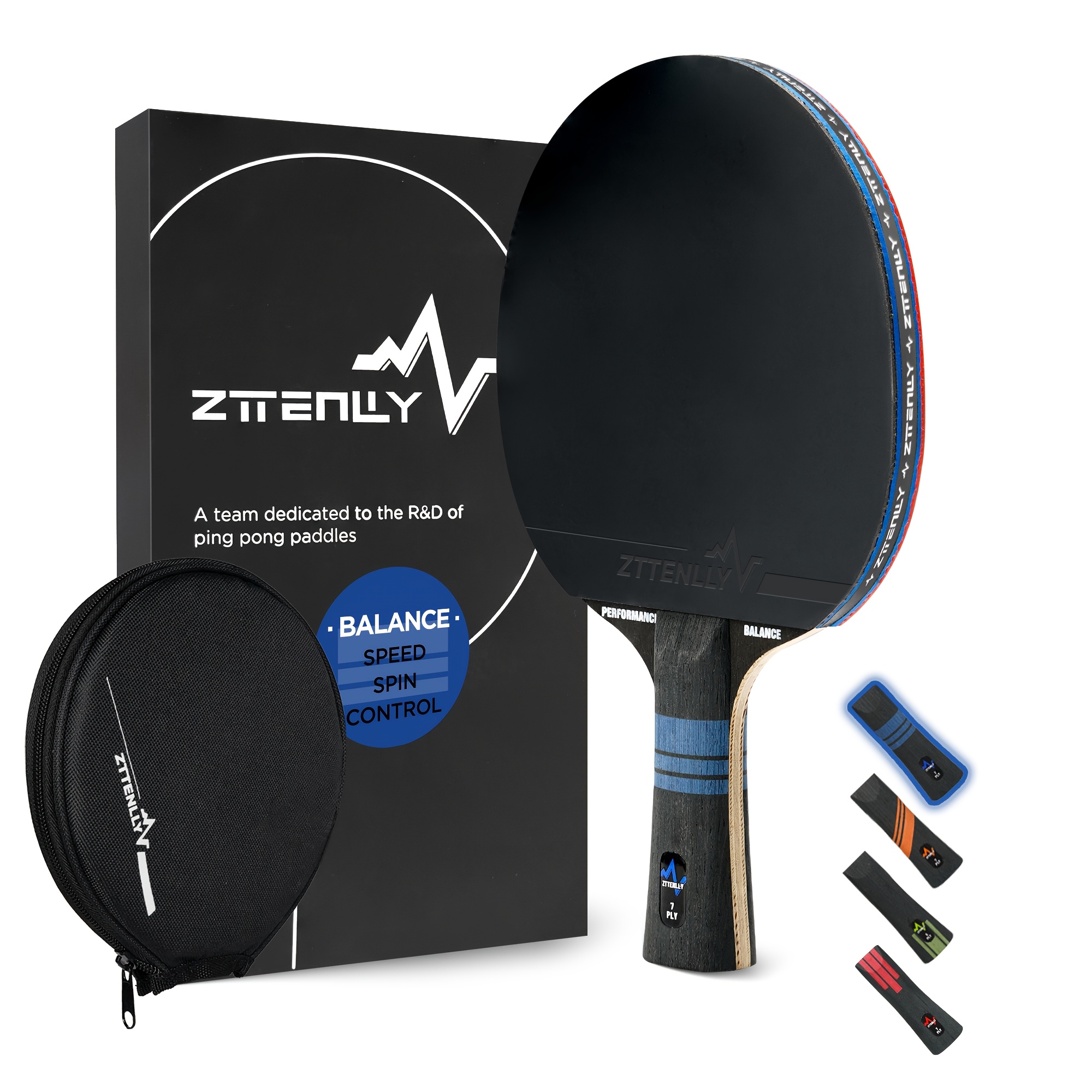 

Professional Pong Paddle With Carbon Technology - 7-ply Blade, Balance & Protective Case | Ideal For Training & Competitive Play