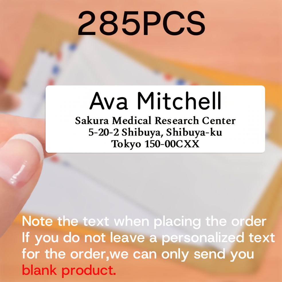 E-shop [Personalisiert] 4/38/88/188/285 Stück personalisierte Rücksendeadressetiketten, Adressaufkleber, geeignet für Büro, Versand, Schulanfang,
