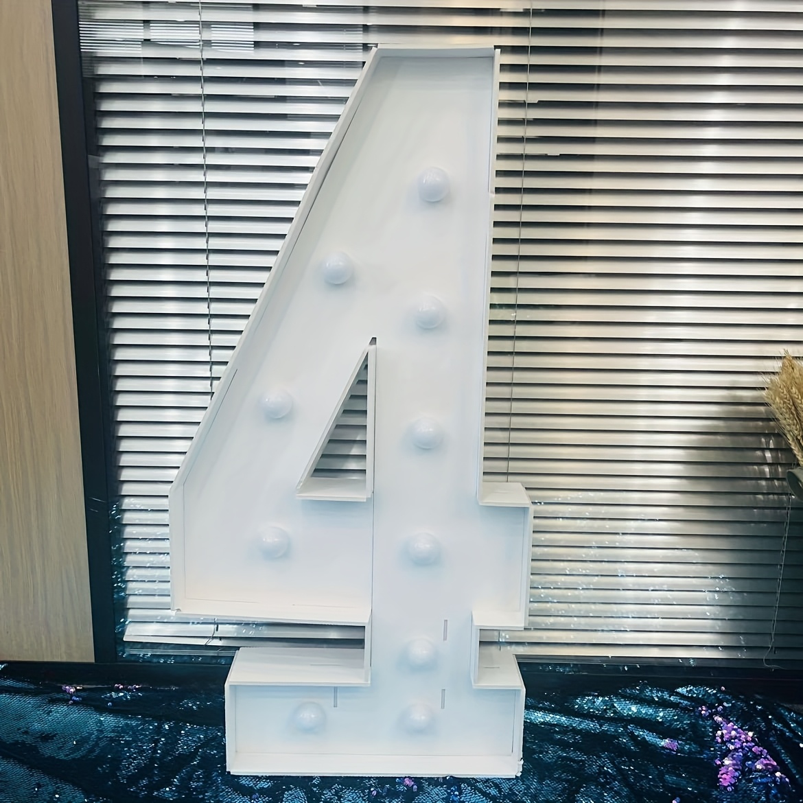 1pc 73cm/28.74inch Light Up Marquee Numbers Kt Board Pre-cut Cardboard Marquee Light Number, Party Decorations With Cool White Led Lights For 1st 18th 20th Birthday Party & Anniversary