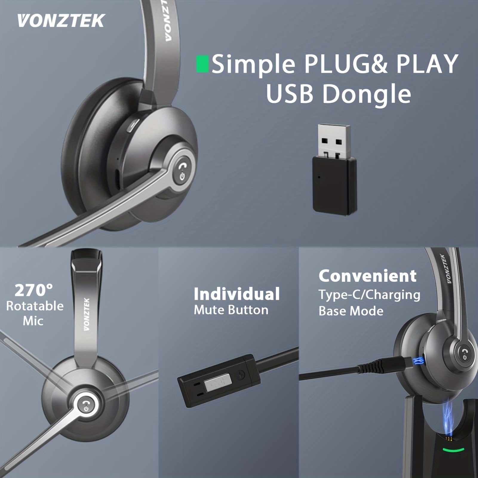 Wireless Headset V5.3 Wireless Headset Wireless Headphones Temu