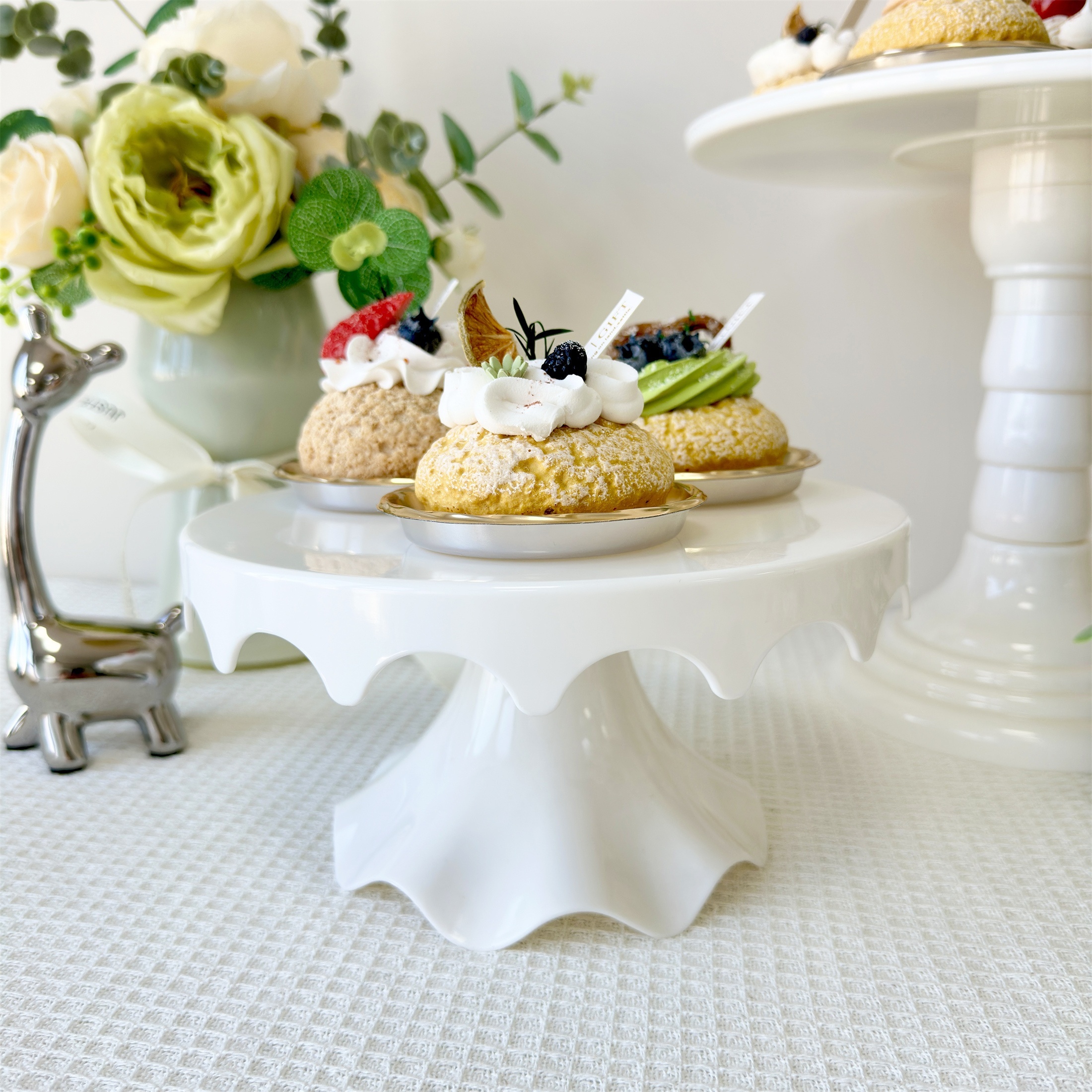 1pc elegant round   stand plastic dessert holder with   for weddings birthdays and parties   displaying cupcakes and pastries wedding cake stand elegant party accessory smooth texture cake decorating