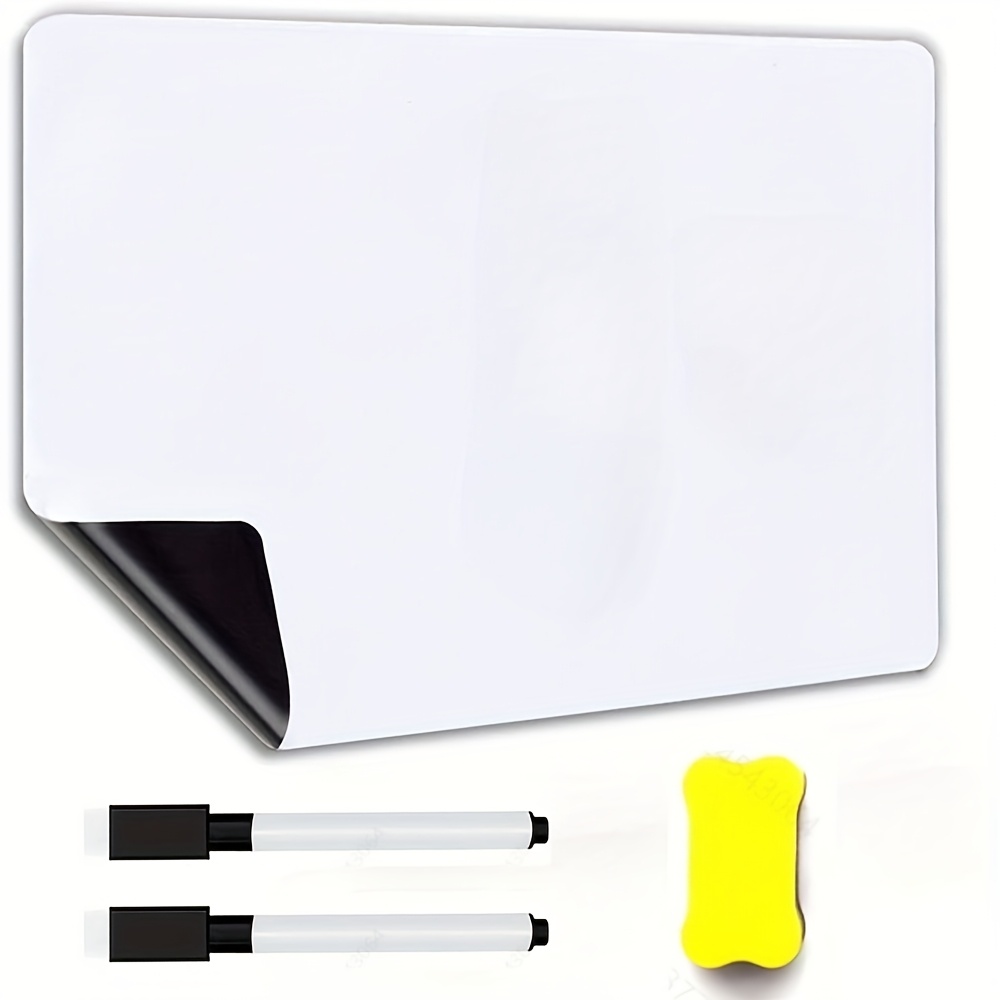 TEMU Convenient Magnetic Dry-erase Refrigerator Calendar - Comes With 2 Free Markers And 1 Magnetic Whiteboard Eraser, A For Kitchen Organization And Office Use