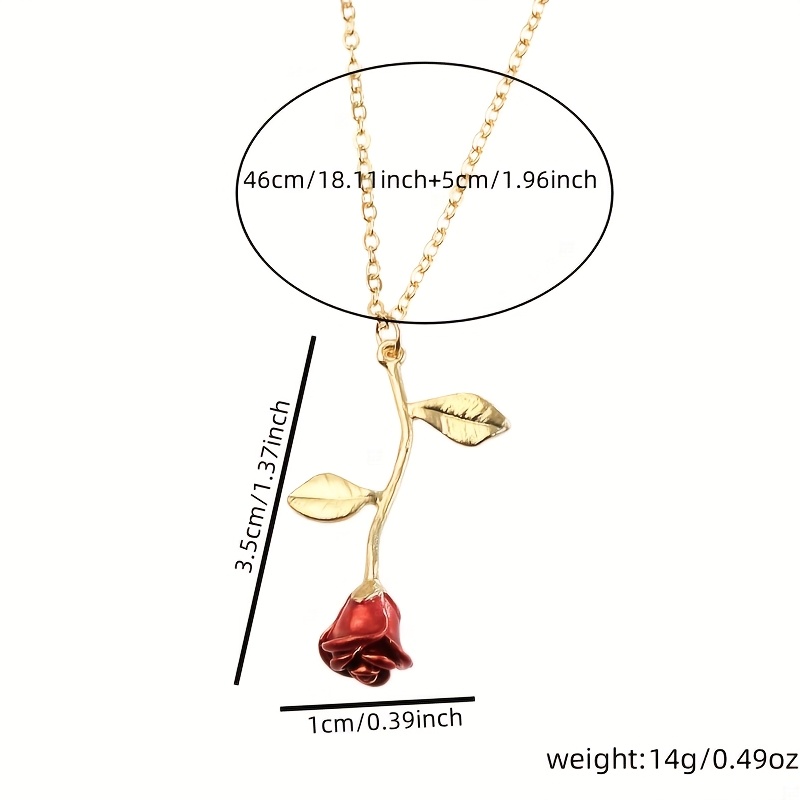Women's Minimalist Rose Necklace — Delicate Floral Pendant
