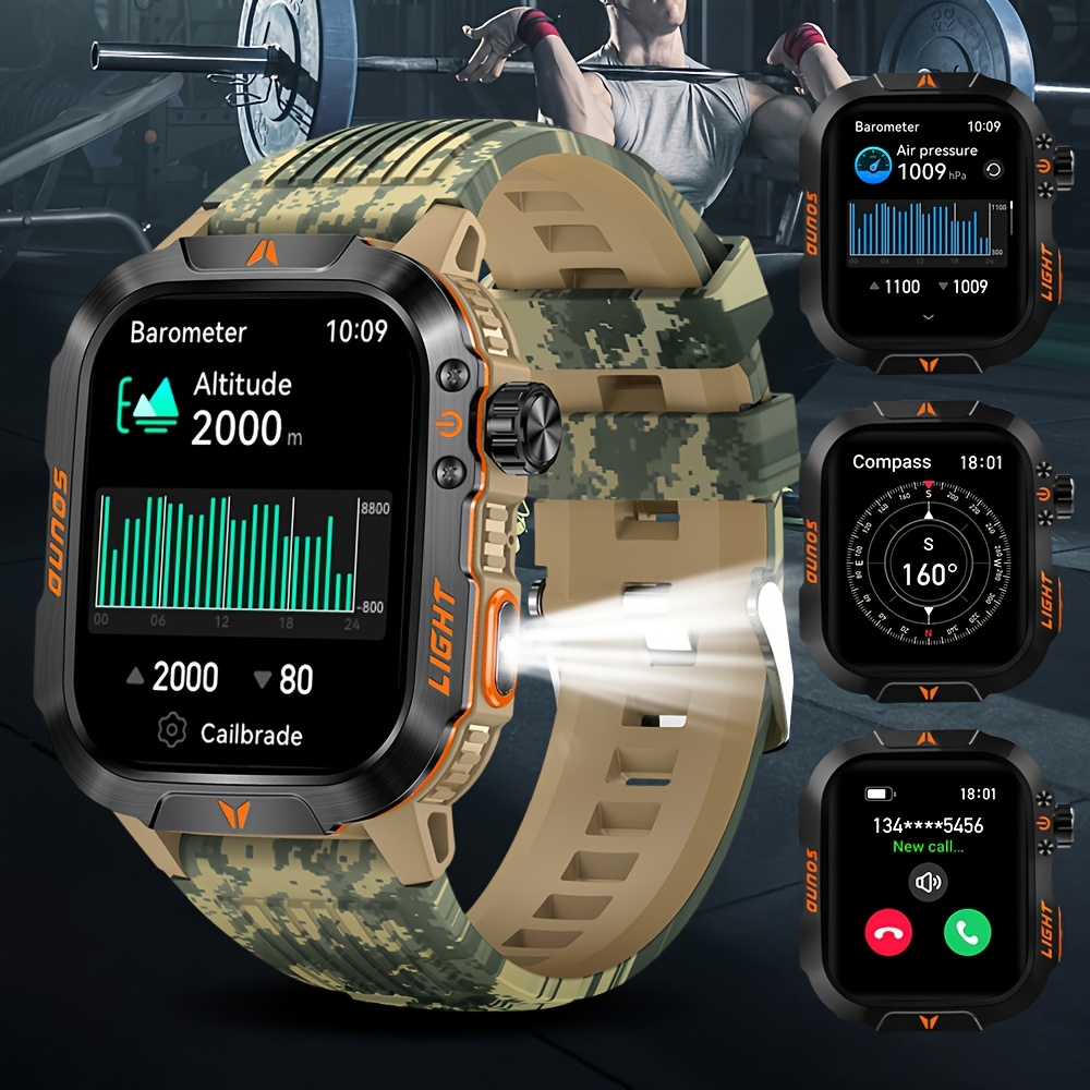 スマートウォッチ　メンズ　IP68防水 楽天市場】在庫あり！即納可能！スマートウォッチ 軍用規格 1.85