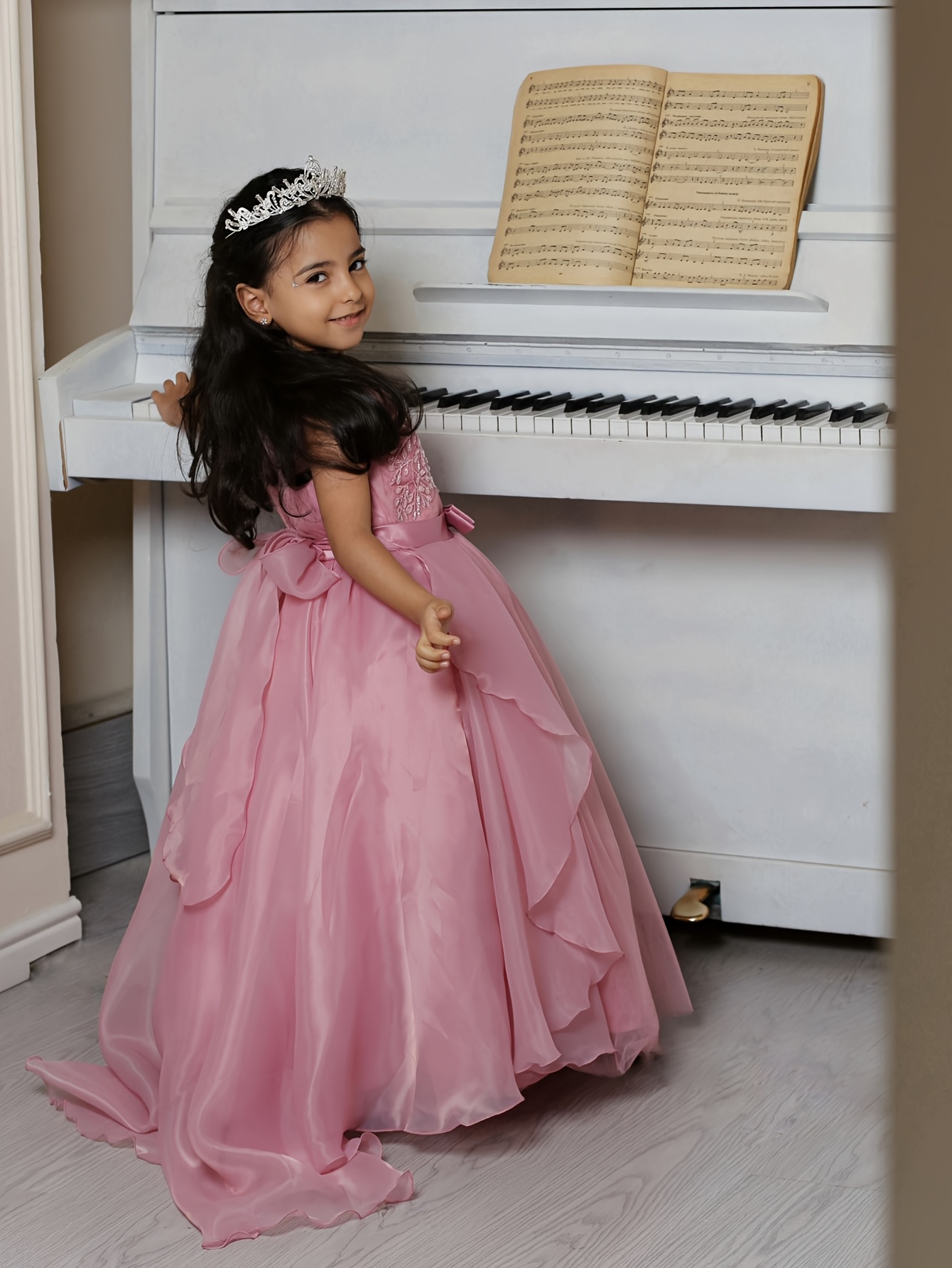 girls long sleeveless princess party dress embroidered - Temu Mauritius
