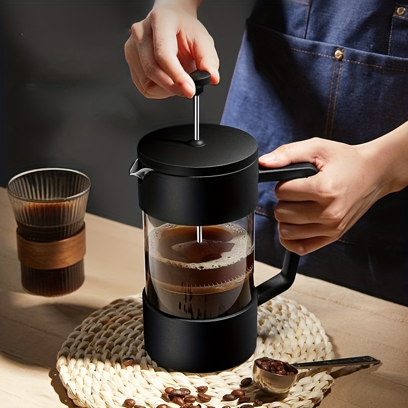 Heat-resistant Home Pour-over Coffee Pot High Borosilicate Glass Sleek And Thickened Design Compatible High-temperature Resistant Coffee Pot Coffee Filter -one Brewing Teapot