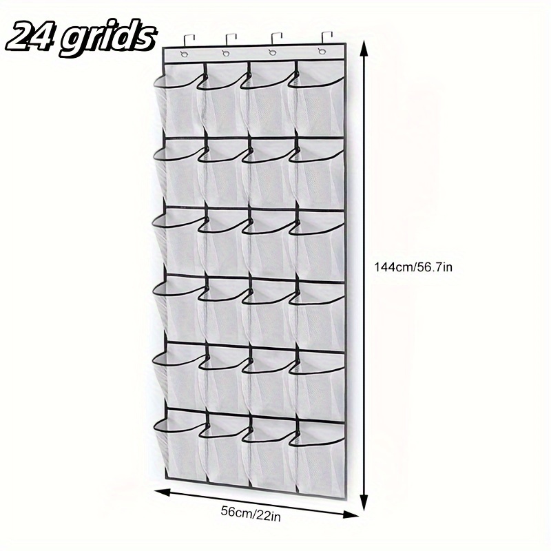 14 24 grid wall mounted shoe sorting bag door with transparent storage rack for shoe storage