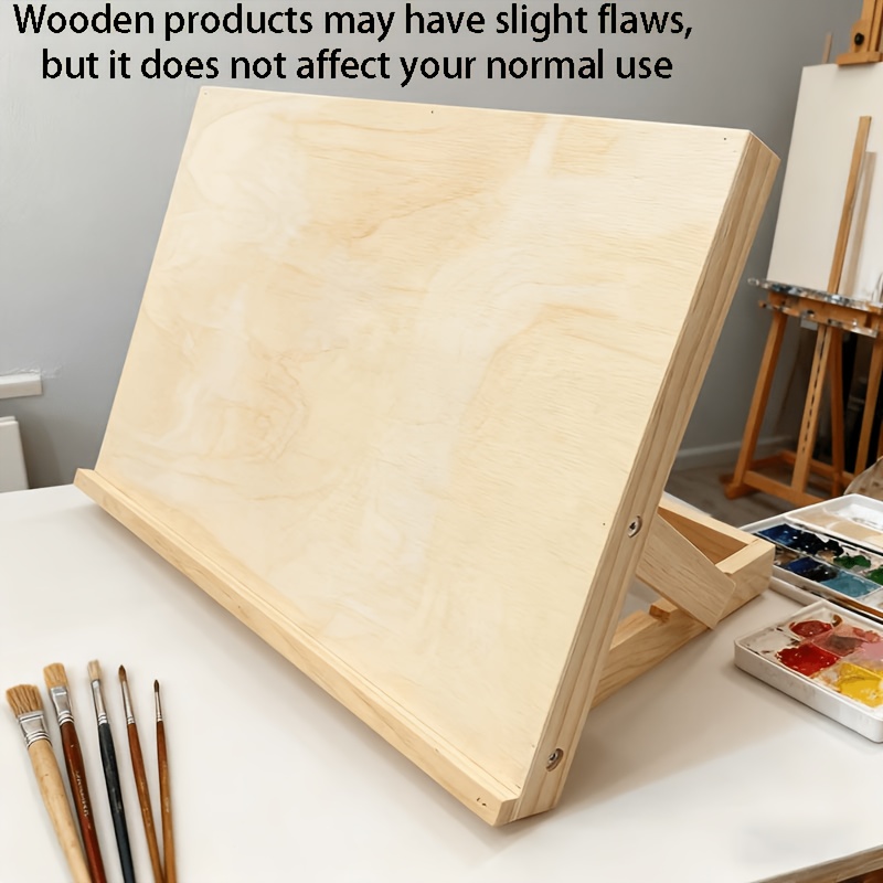 Portable Wooden Easel, Foldable Desktop Sketch Stand, With Slanted Writing Board, Durable Board Material, For Painting, Drawing Table