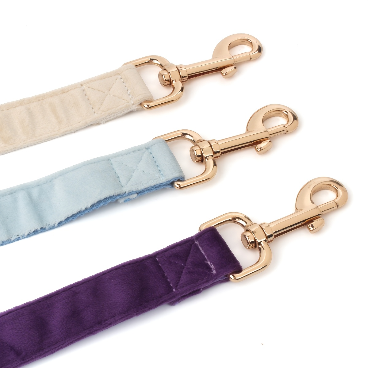 Solid-Color Velvet Dog Leash for Comfortable Outdoor Walks