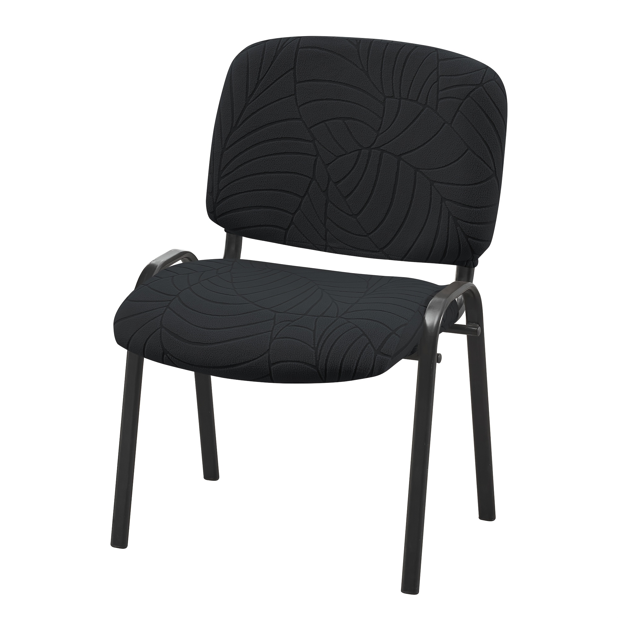 TEMU 2pcs/set Elastic Jacquard Leaf Pattern Separate Chair Covers For Home And Hotel Use