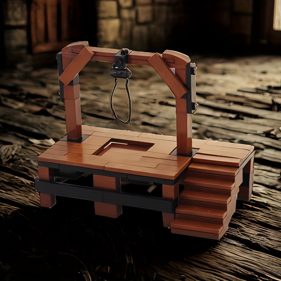 Building Toy For Moc Enthusiasts: Historical Platform Model Gallows Assembly Blocks For Birthday And Christmas Gift