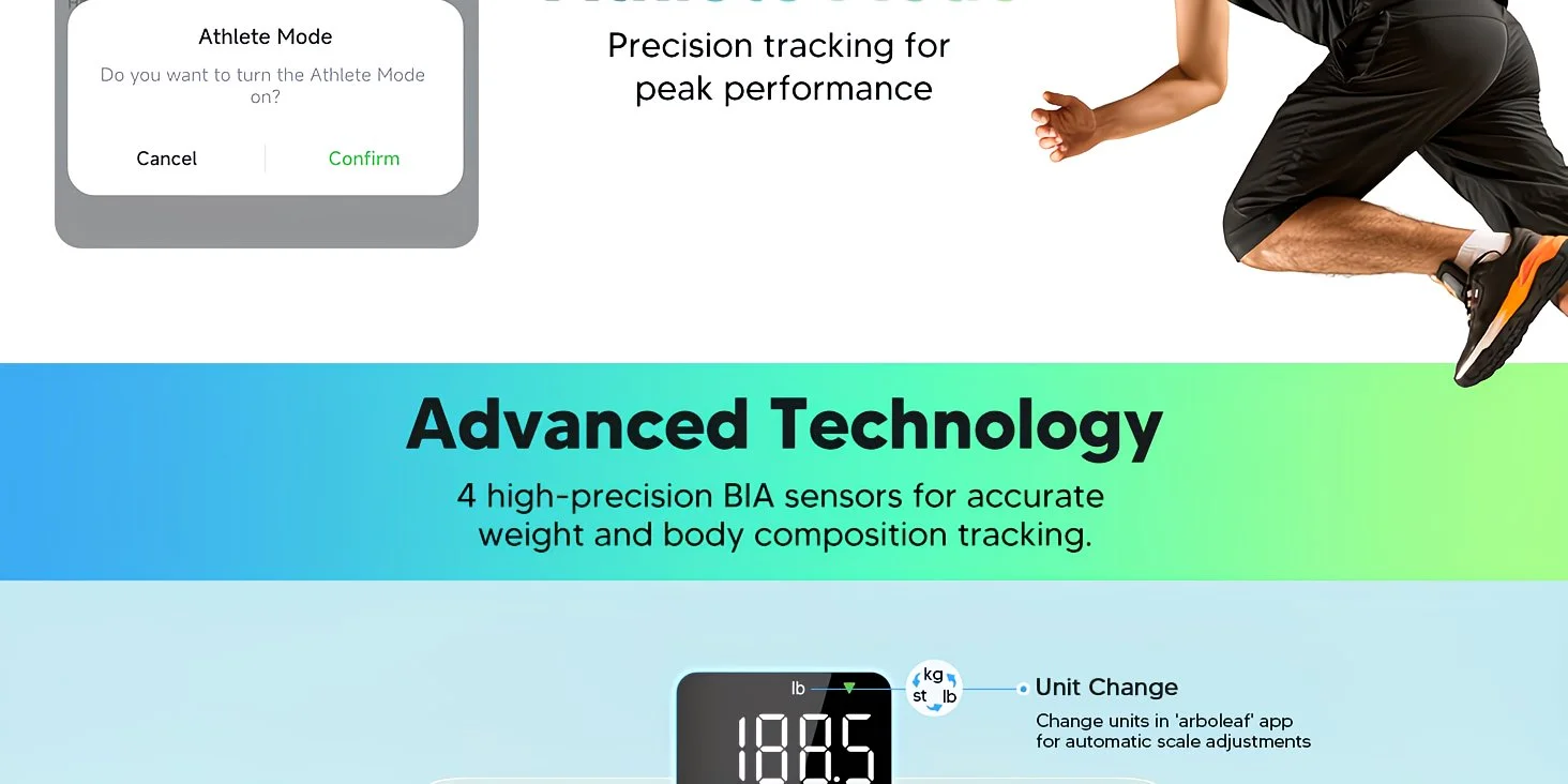 Smart Digital Body Fat Scale - 14 Metrics & 500lb Capacity – detail 8