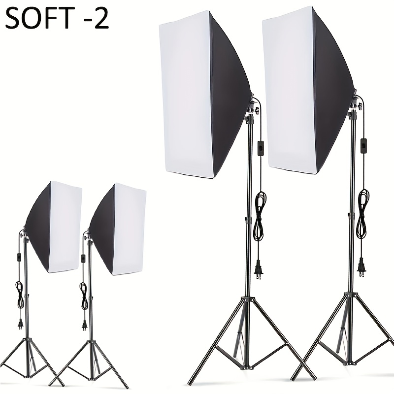 Temu – TEMU Softbox Lighting Kit, Continuous Photography Lighting System For Portrait Products, Fashion Photography
