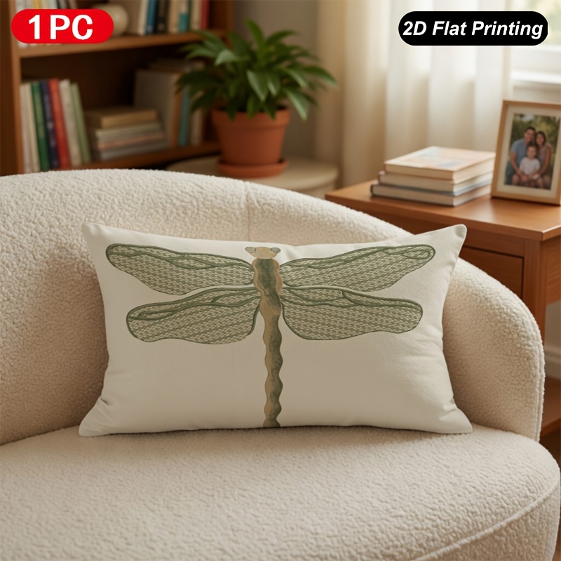 TEMU de cojín lumbar de 1 pieza con impresión 2D, ilustración de , para decoración de interior y exterior, granja, dormitorio, , sofá, interior de