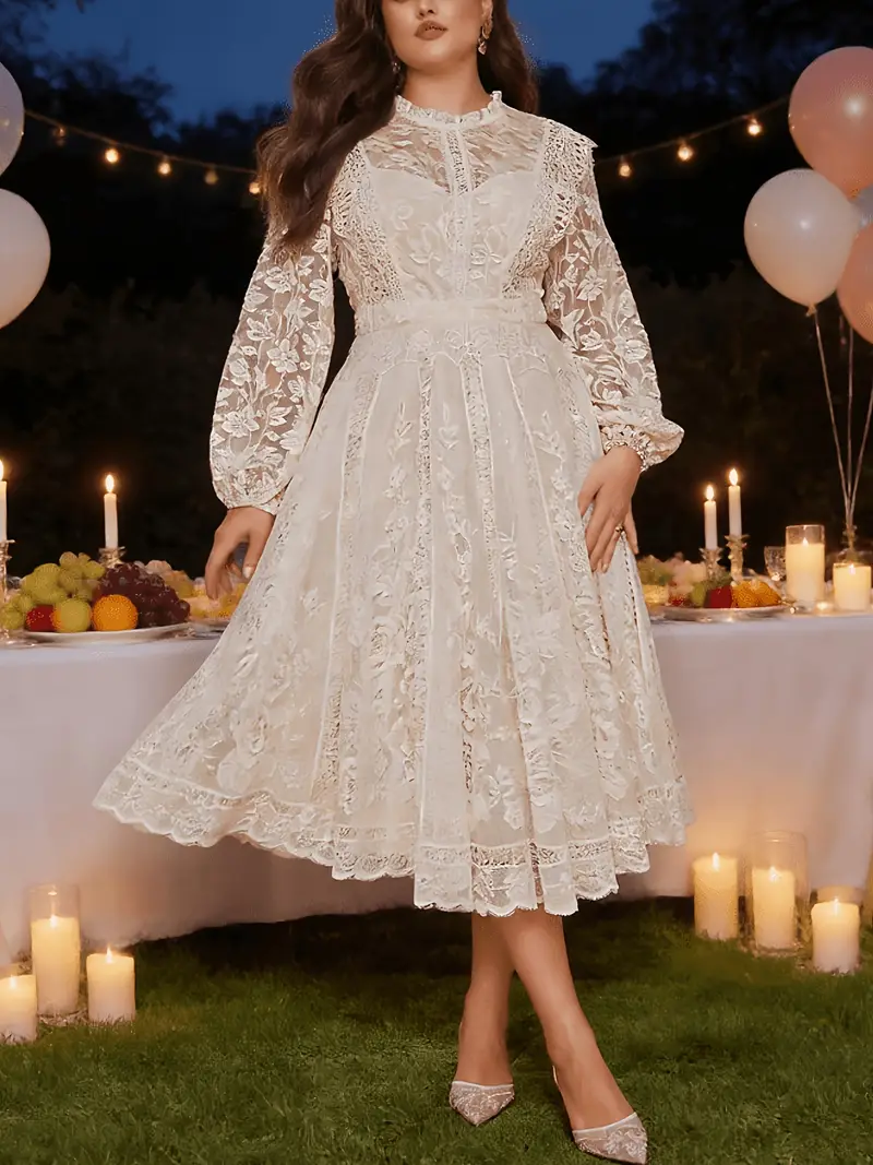 plus size ladies plus size elegant solid color lace stand - Temu Mauritius plus size ladies plus size elegant solid color lace stand - Temu Mauritius