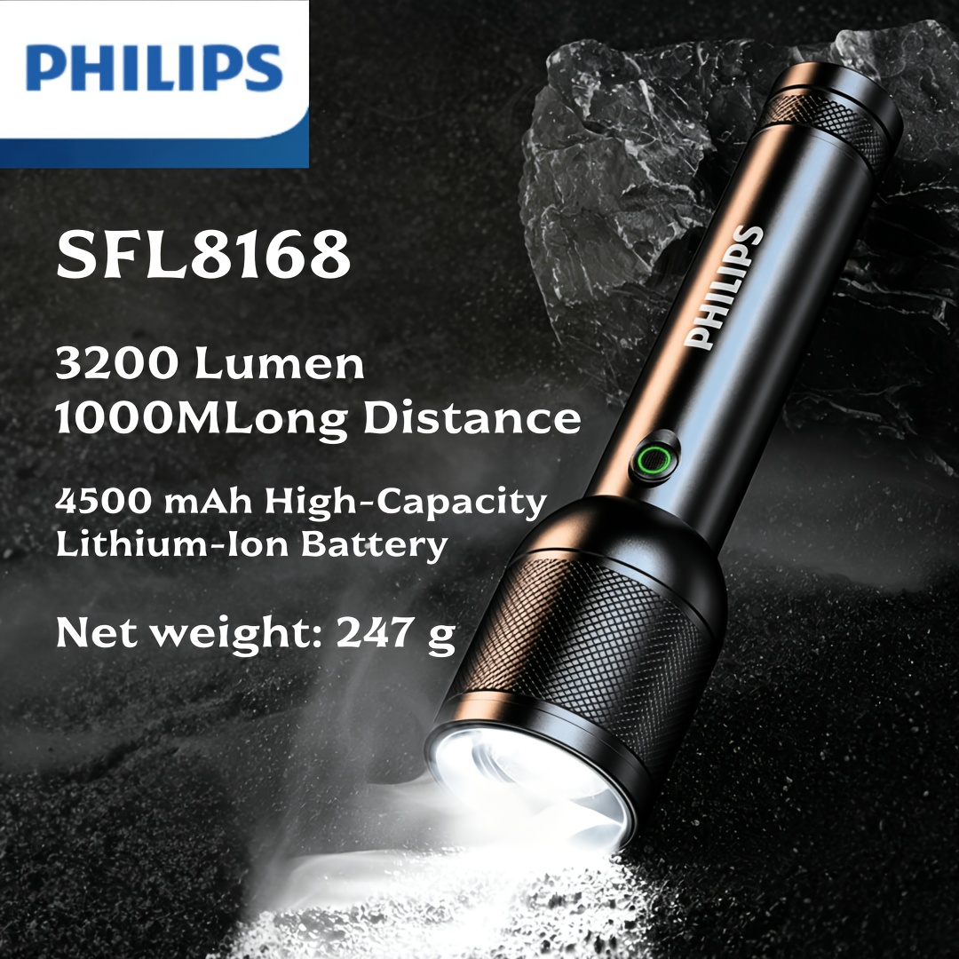 TEMU Flashlight ( Model) With High-capacity Battery, High-lumen Output, Zoom Function, Ultra-long-range And Floodlight , And Multiple Lighting Ideal
