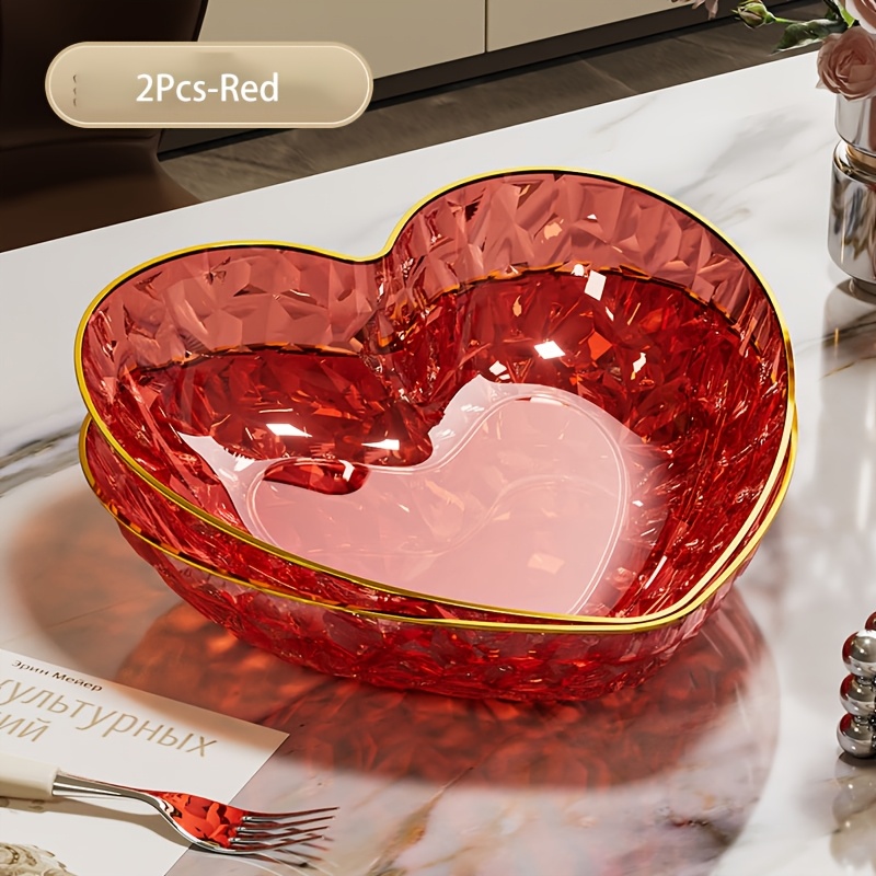 1 2pcs heart shaped tray transparent crystal - Temu Mauritius