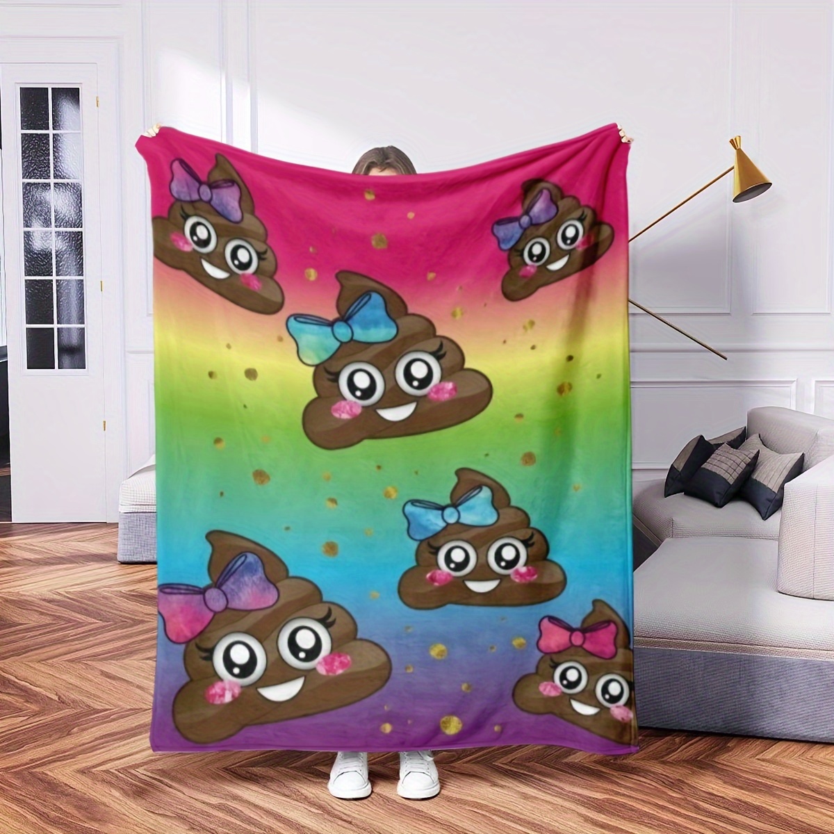 

Personalized Poop Blanket - And , For Outdoors, , Camping, , Sofa, , - For , , , Christmas, - , , -round , Polyester 100%