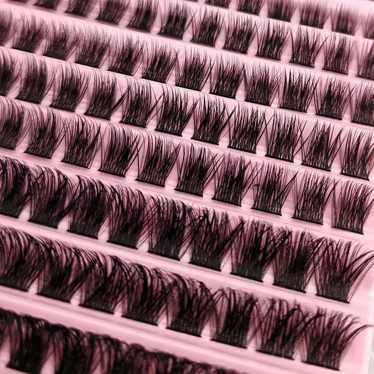 120 160 200pcs natural look d lash clusters 9 16mm diy eyelash extensions kit with mixed 40d t50 80d and 80d cat eye styles extra thick beginner friendly lightweight and reusable for results at home details 1