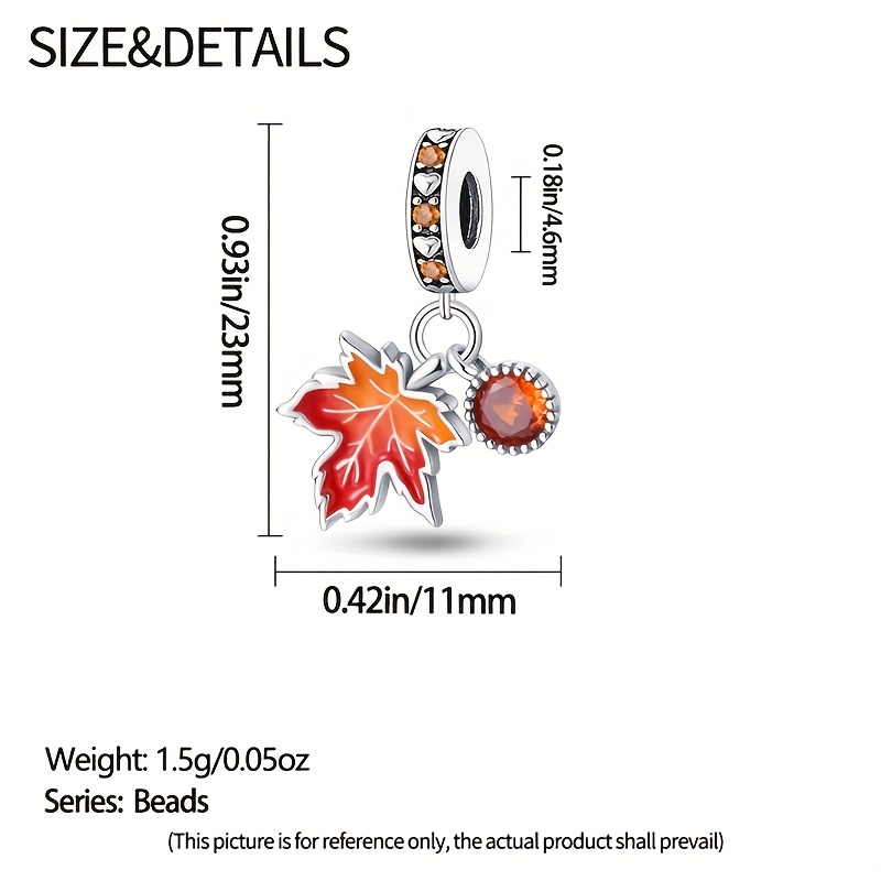 silver plated autumn style maple leaf pendant suitable Temu Bahrain