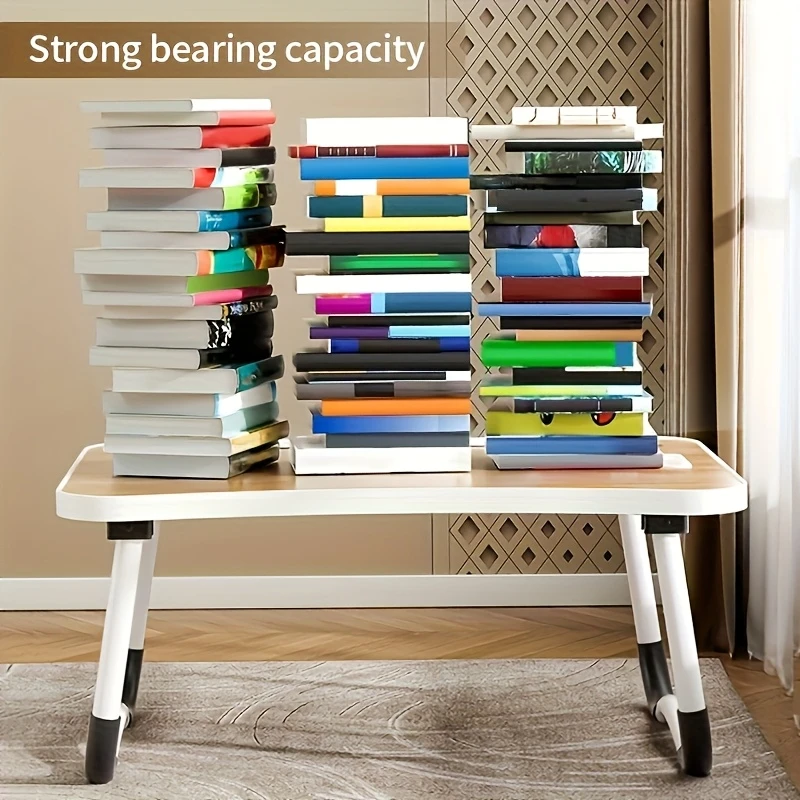 extra large foldable laptop desk with cup holder drawer usb ports adjustable legs portable wooden computer table for bed sofa or floor use stable multi functional tray holder multi functional desk modern desk design durable construction laptop desk details 5