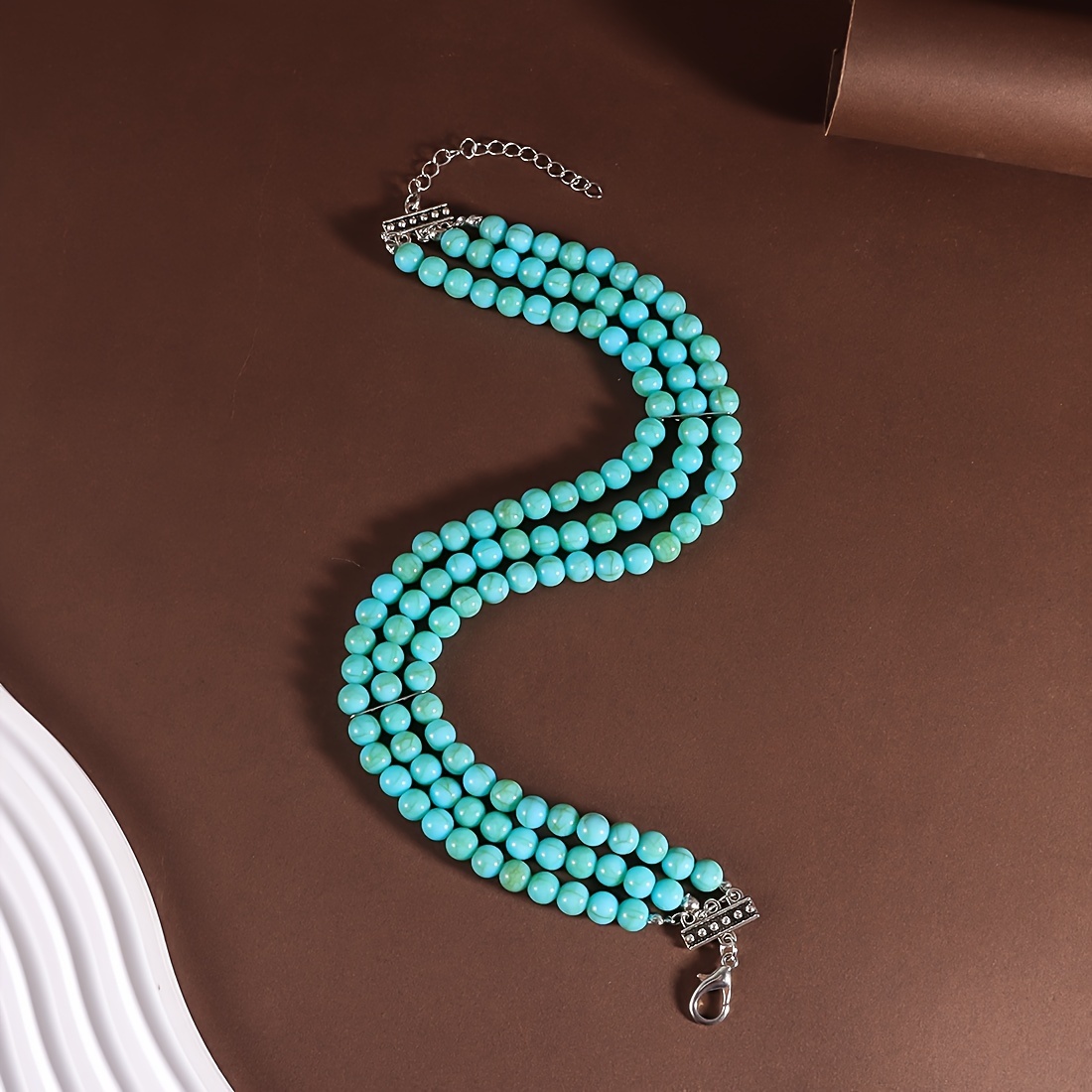 Boho 3 Layered Pendant Choker Necklace, Versatile Style