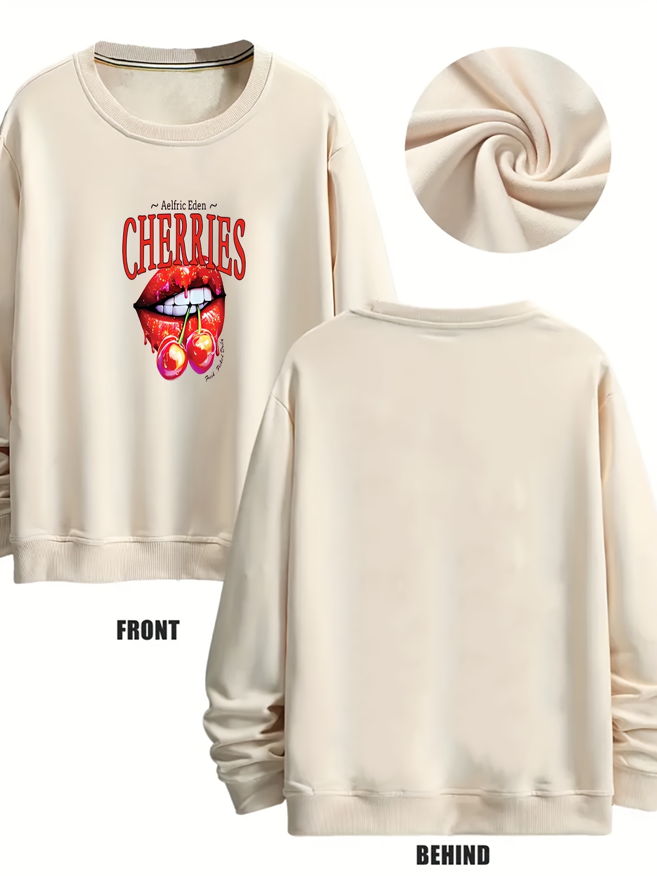 cherry sweatshirt sold on Temu United States cherry sweatshirt sold on Temu United States