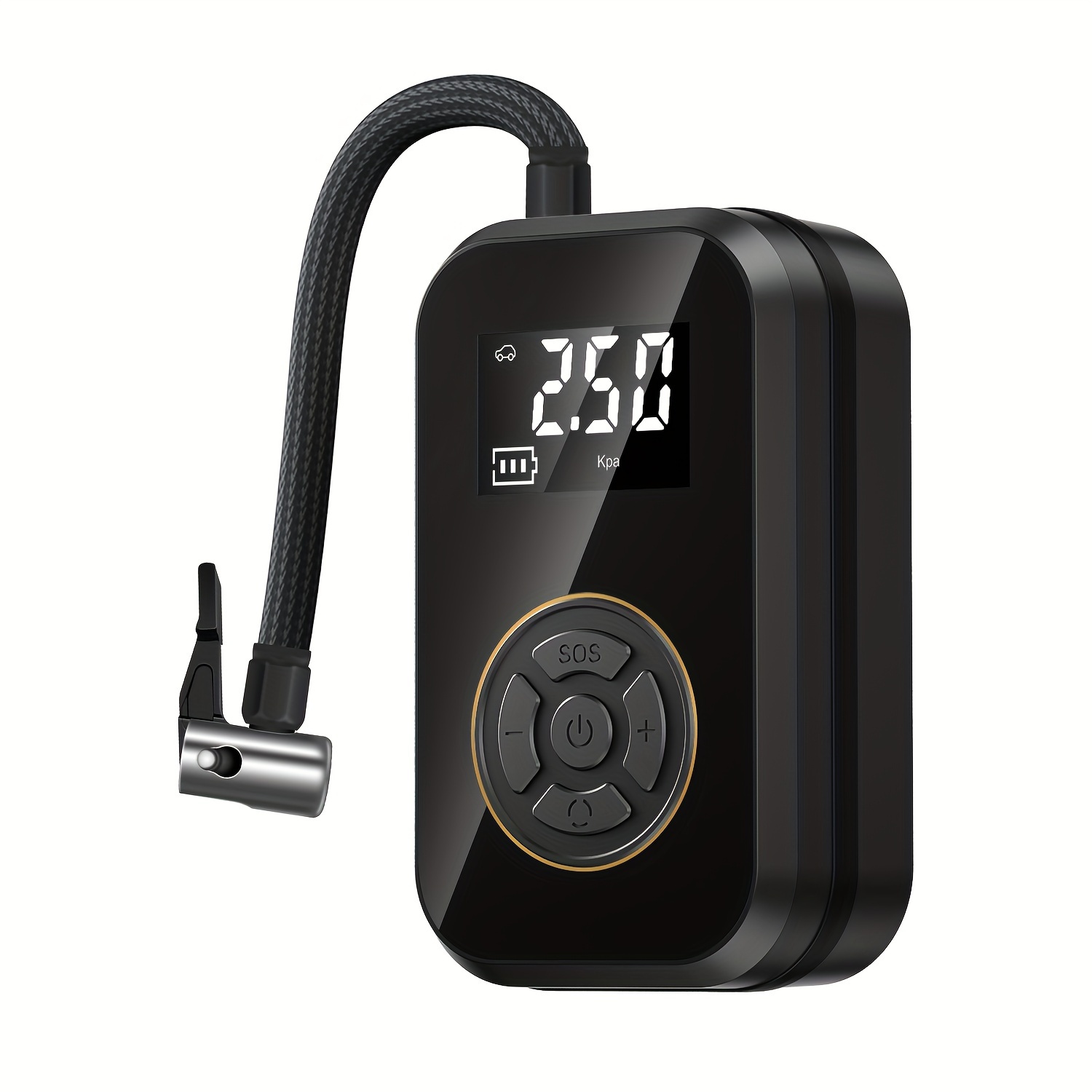 TEMU Tire Inflator Portable Air Compressor - Automotive Tire Air Pump With Tire Pressure Gauge - 1 Click Intelligent Pump Tire Inflator, Suitable For