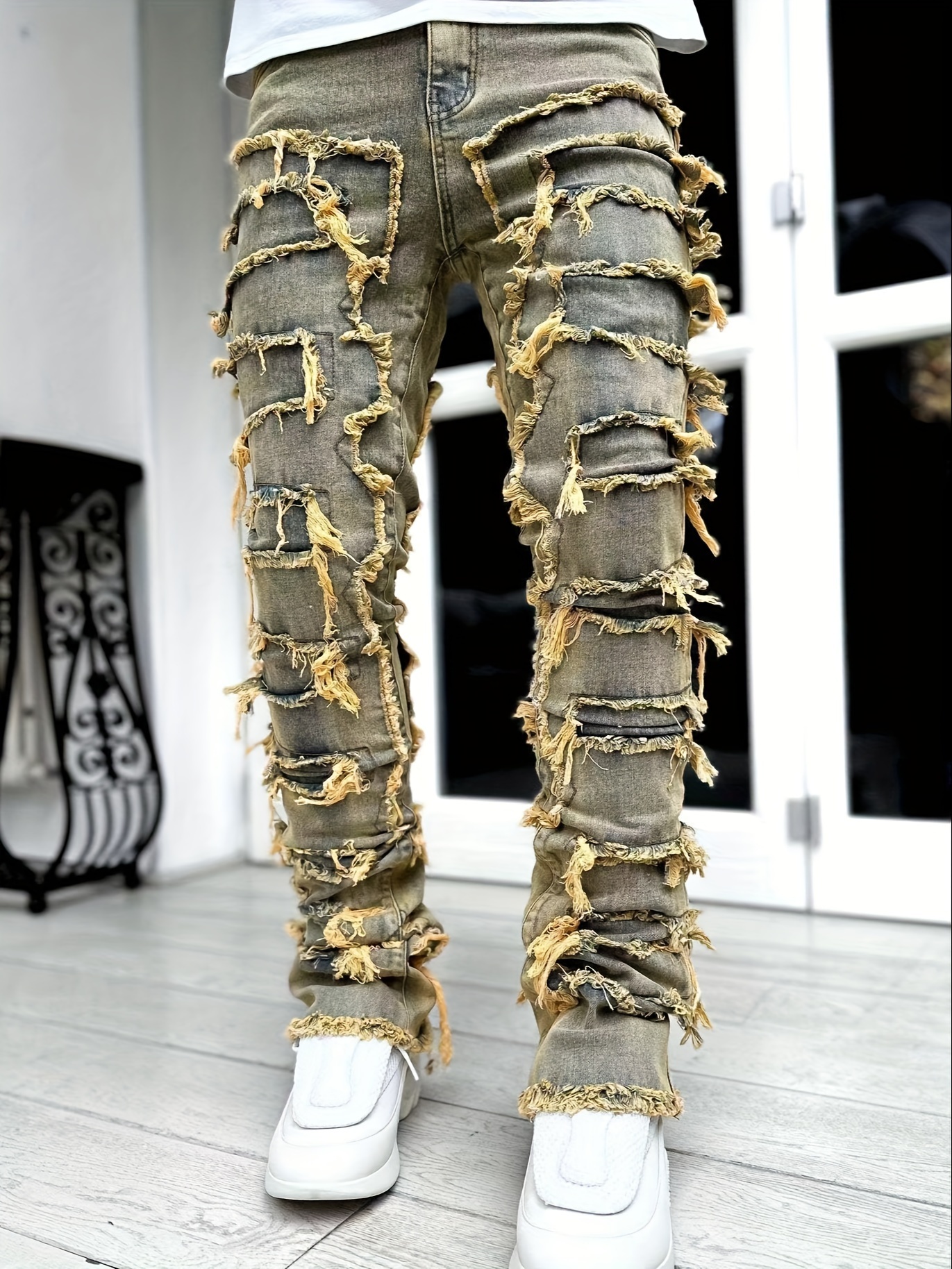 【COLOR iN ID】Long double wrap denim pants 61+i2m-zMqL._UY1000_.jpg