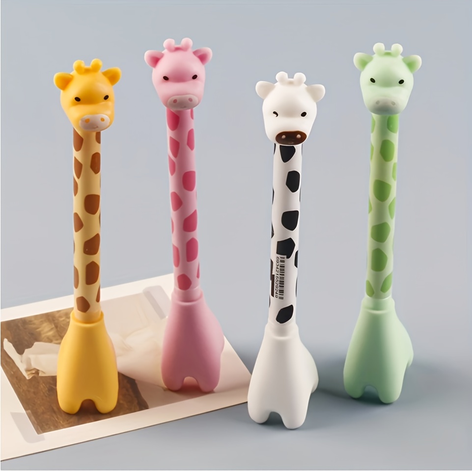 12 cute giraffe gel pens stylish and realistic design smooth black ink   for   back to school stationery kawaii supplies   writing tools Product details 16