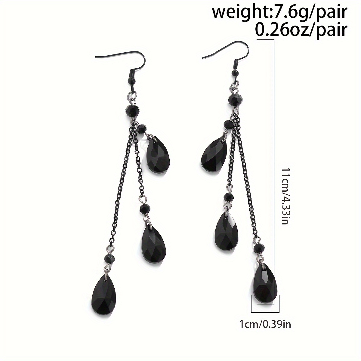 Gothic Crystal Tassel Dangle Earrings for All Seasons