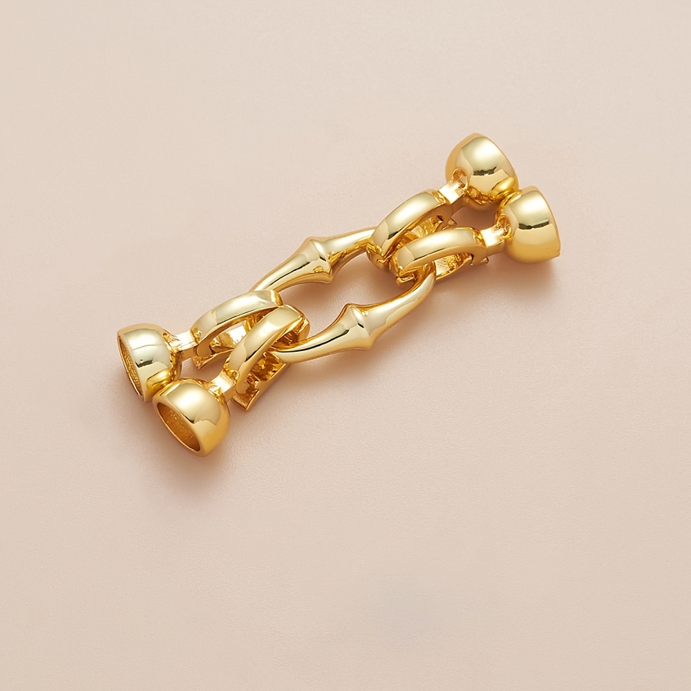 1pc Copper With 18k Golden Plating, Inlaid Necklace Clasp, Clasp, Bracelet Clasp, End Clasp, Accessory