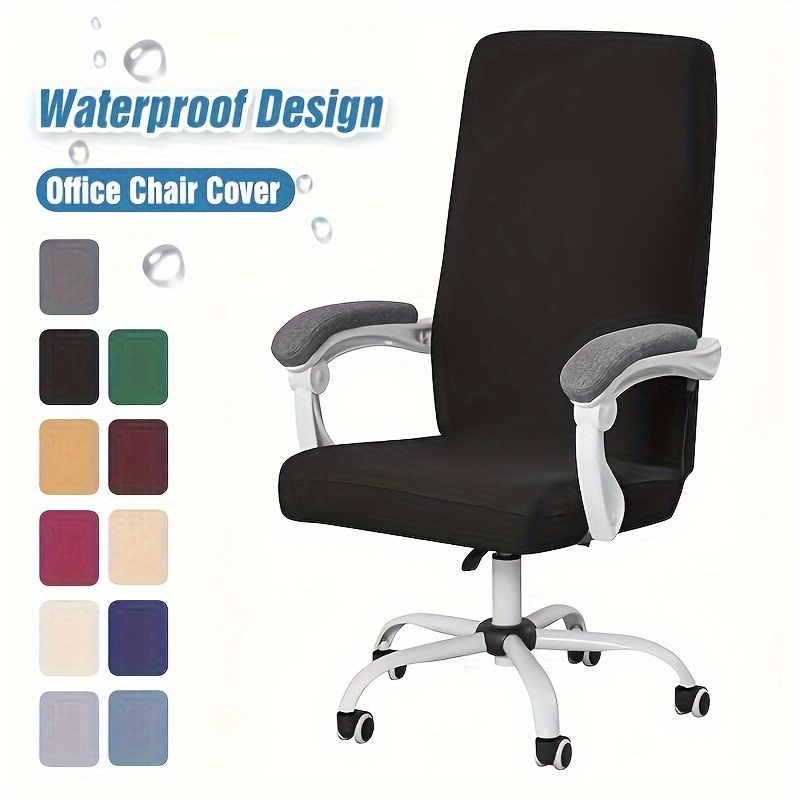 

Stretchable Waterproof Milk Silk Office Chair Cover With Zipper - Modern Design, Machine Washable, Home Decor