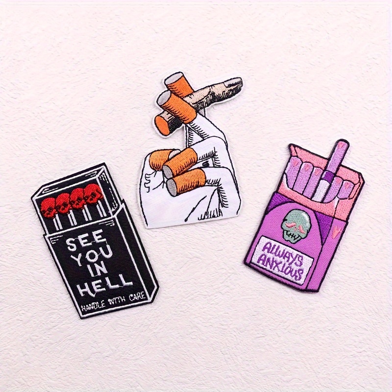 cigarette iron on patch thermoadhesive patches clothing cigarette