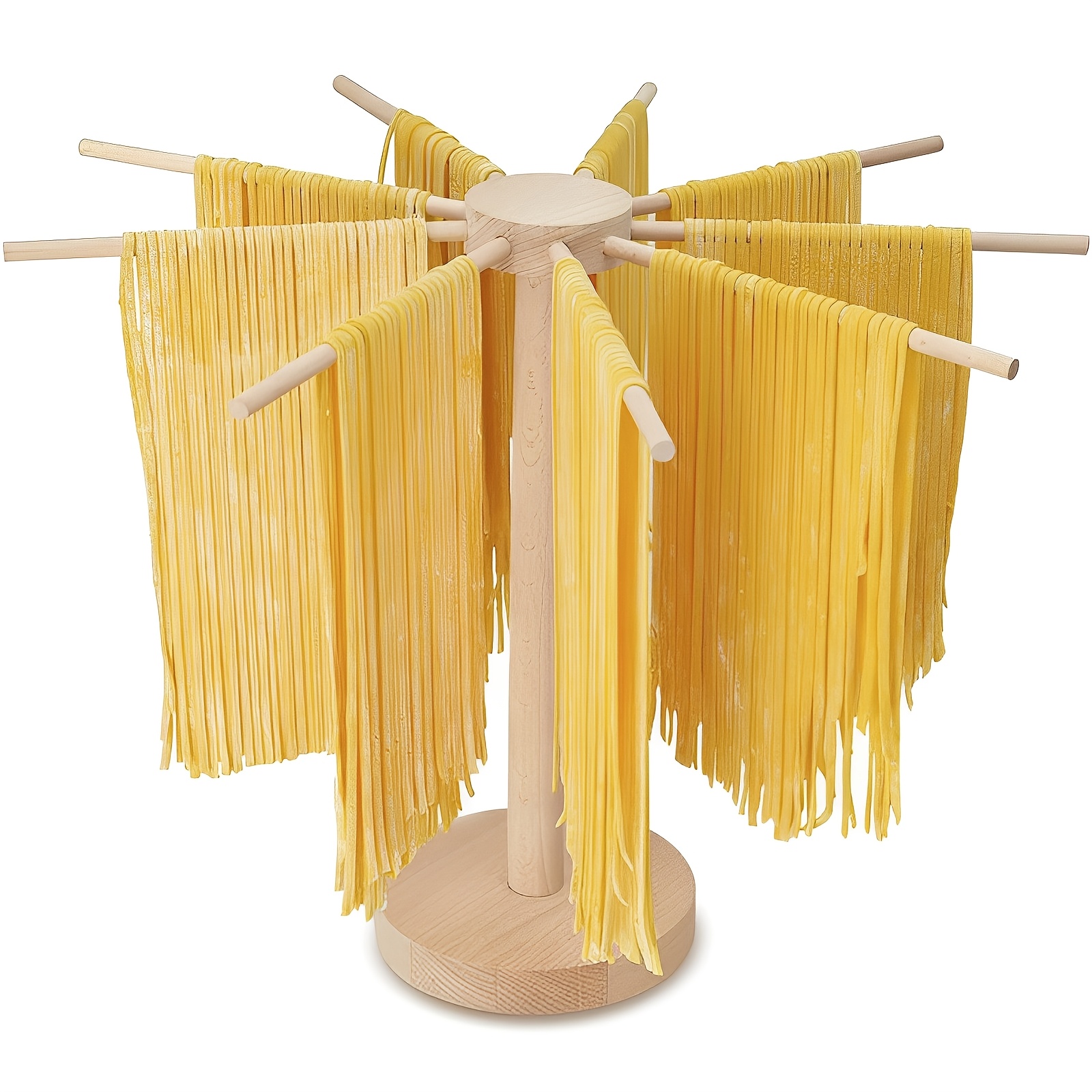 TEMU Wooden Pasta Drying Rack With Handles - Detachable , , Reusable & Portable Spaghetti Noodle Dryer For Home Kitchen Use, Pasta Hanging Rack,